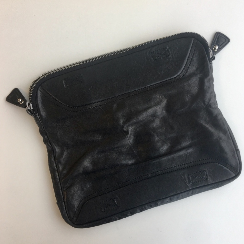 3.1 Phillip Lim Black Leather Foldover Clutch - Picture 2 of 4